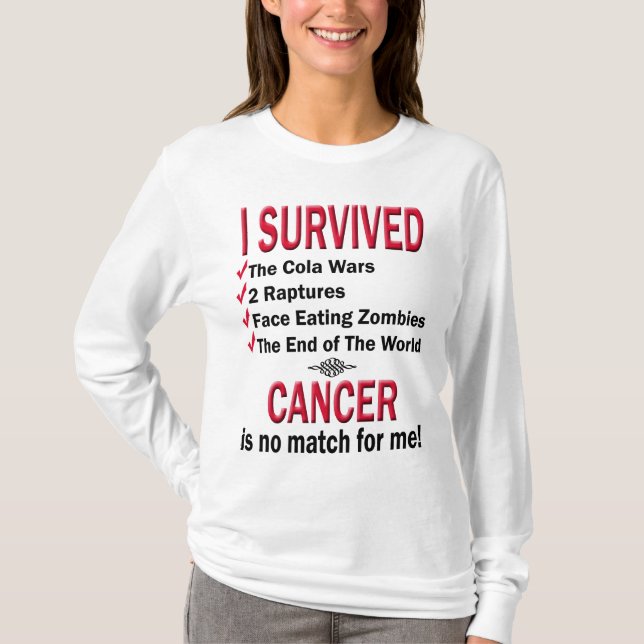T-shirt Survivant - Le cancer n'a rien à voir (Devant)