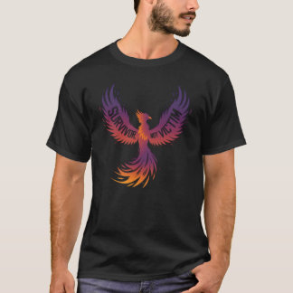 T-shirt Survivant, non victime Phoenix Cancer Viole domest
