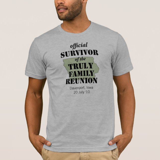 T-shirt Survivant officiel de la Réunion familiale - Iowa (Devant)