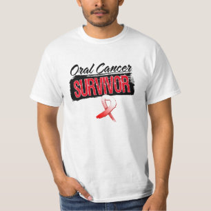 T-shirt Survivant oral frais de Cancer