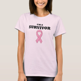 T-shirt Survivant rose au ruban