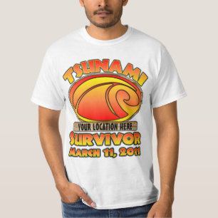 T-shirt Survivant - tsunami - personnaliser
