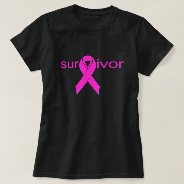 T-shirt survivant unique du cancer (Design devant)