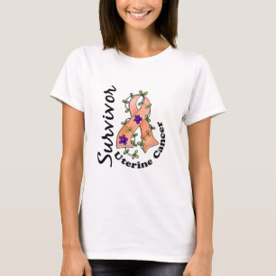T-shirt Survivant utérin 15 de Cancer