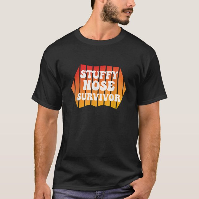 T-shirt Survivant vintage du nez farci (Devant)