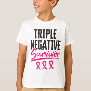 T-shirt Survivante Négative Tnbc Sensibilisation au Cancer