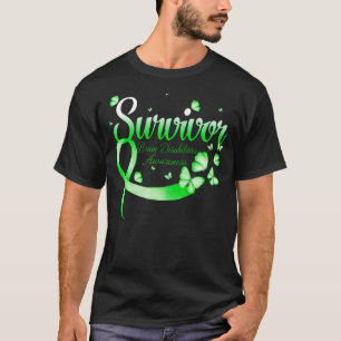 T-shirt Survivor Brain Disabilities Awareness Butterfly