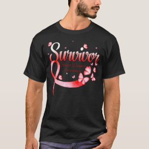 T-shirt Survivor Heart Disease Awareness Butterfly