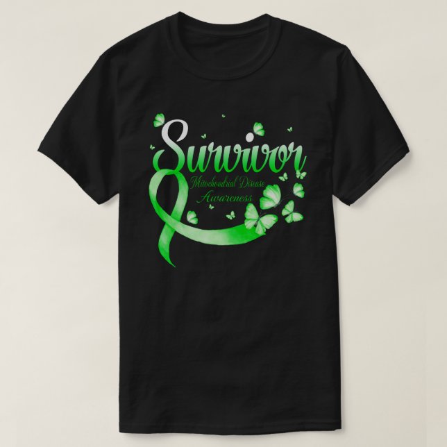 T-shirt Survivor Mitochondrial Disease Aware Butterfl (Design devant)