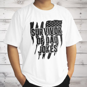 T-shirt Survivor Of Papa Blague Vintage Distressed Us Drap