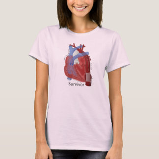 T-shirt Survivor Women's Organic Cotton Tee Heart Art
