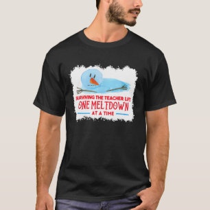 T-shirt survivre à la vie d'enseignant une fusion à la foi