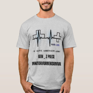 T-shirt Survivre Adrénaline Accro - Moniteur de Pouls Géné