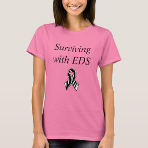T-shirt Survivre avec EDS Ehlers-Danlos Syndrome Ruban