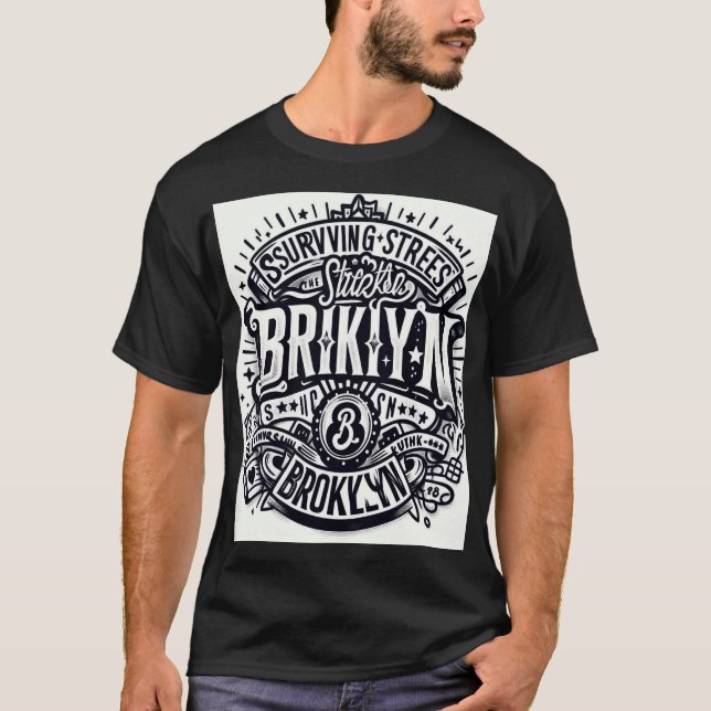 T-shirt Survivre dans les rues de Brooklyn New Graffiti B& (Devant)