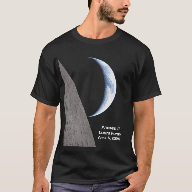 T-shirt Survol lunaire Artemis II (Devant)