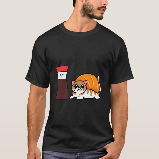 T-shirt Sushi au chat persan soja (Devant)