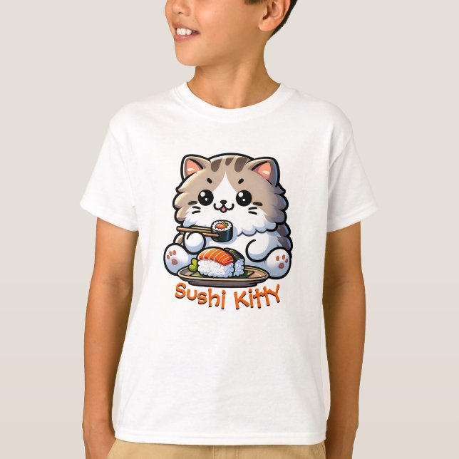 T-shirt Sushi Cat (Devant)