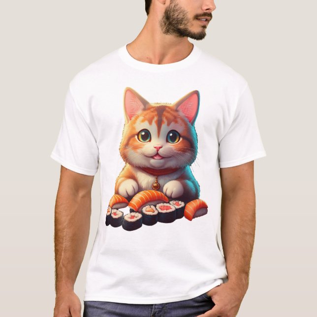 T-shirt Sushi Cat (Devant)