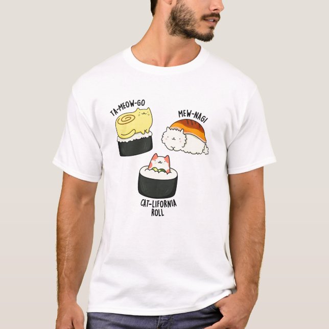 T-shirt Sushi Cats Funny Sushi Pun (Devant)