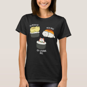 T-shirt Sushi Cats Funny Sushi Pun Dark BG