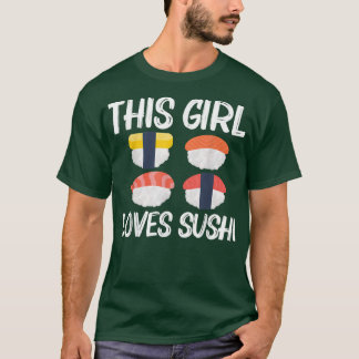 T-shirt Sushi cool Pour Filles Enfants Japonais Sashimi Fr