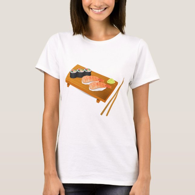 T-shirt Sushi cuisine japonaise mignonne (Devant)
