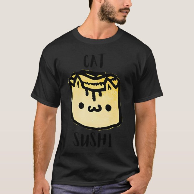 T-shirt Sushi de chat (Devant)