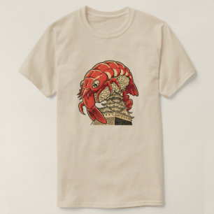 T-shirt Sushi de crevettes mignon sur conception artistiqu
