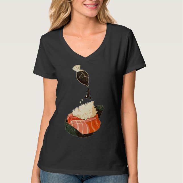 T-shirt Sushi de pêche (Devant)