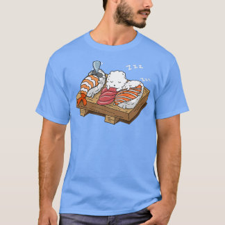 T-shirt Sushi Dormir Chemise Amour Sushi Rolls Drôle Japan