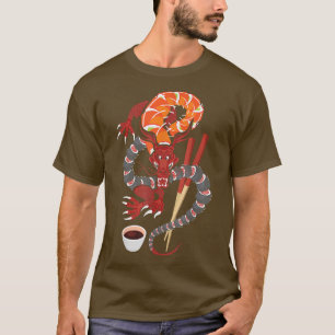 T-shirt Sushi Dragon - Anime Japon Cuisine japonaise Chef