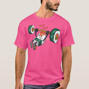 T-shirt Sushi Drôle Haltérophilie Gym Fitness Hommes Femme