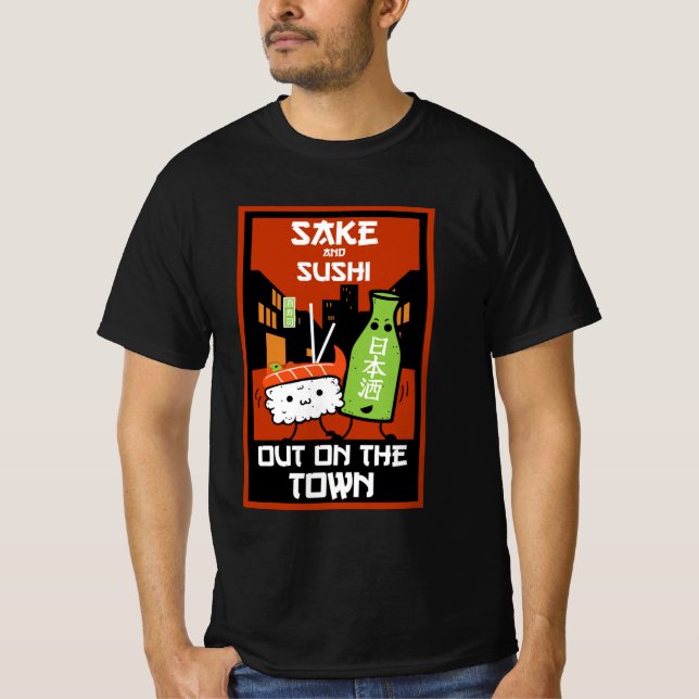 T-shirt sushi et saké (Devant)