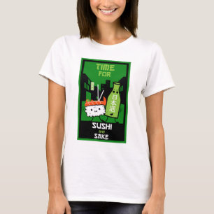 T-shirt sushi et saké