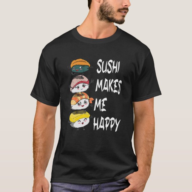 T-shirt Sushi Fan Poisson Mangeur Drôle Dire Que Le Sushi  (Devant)