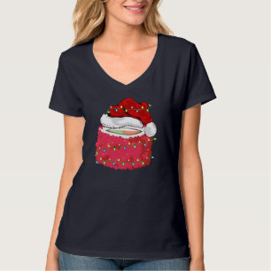 T-shirt Sushi Fast Food Lover Xmas Santa Hat Sushi Christa