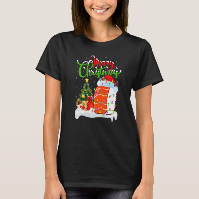 T-shirt Sushi Food  Xmas Decorations Santa Sushi Christmas (Devant)