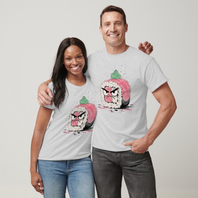 T-shirt Sushi grincheux (Unisexe)