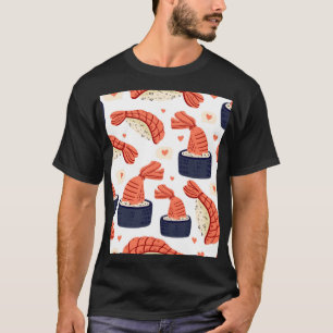 T-shirt Sushi Japonais nourriture Motif sans soudure
