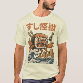 T-shirt Sushi Kaiju! Monstruo de Sushi Gigante