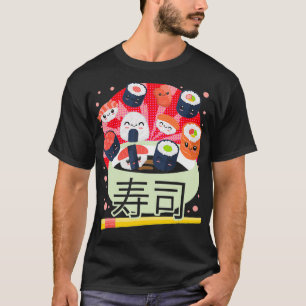 T-shirt Sushi Kawaii Cute Japonaise Nourriture Japonaise A