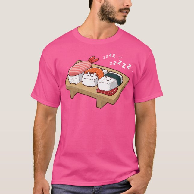T-shirt Sushi Kawaii Dormir (Devant)