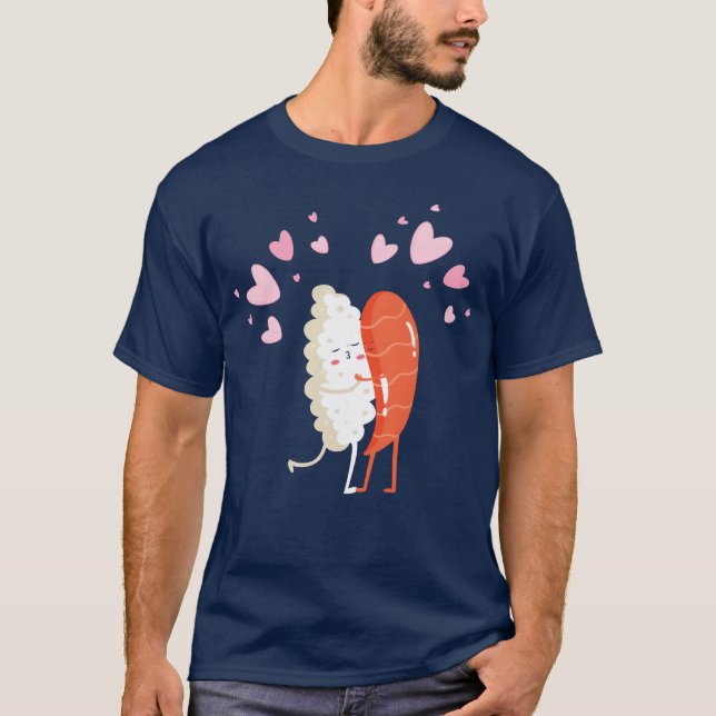 T-shirt sushi love family (Devant)