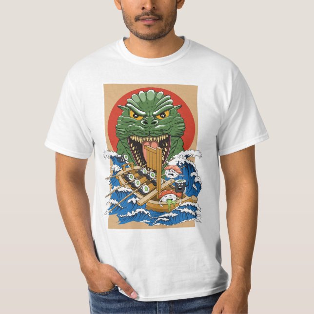 T-shirt Sushi Lover japonais (Devant)