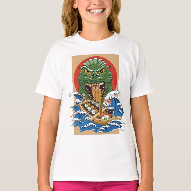 T-shirt Sushi Lover japonais (Devant)
