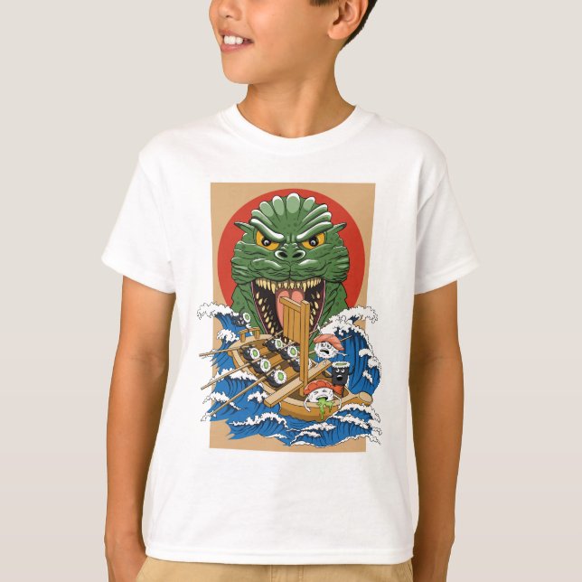 T-shirt Sushi Lover japonais (Devant)