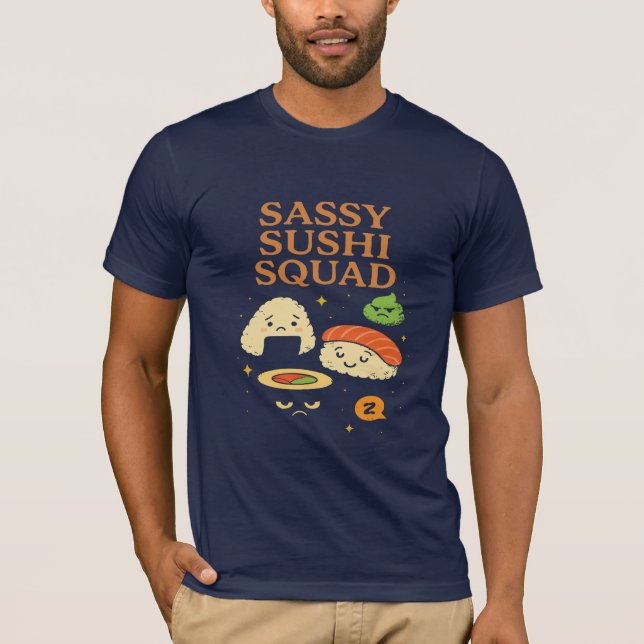 T-shirt Sushi Lover's Sassy Squad Tee (Devant)