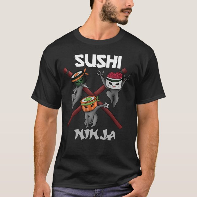 T-shirt sushi ninja (Devant)