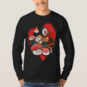 T-shirt Sushi pour hommes Miso Maki Japon Wasabi Nigiri Po